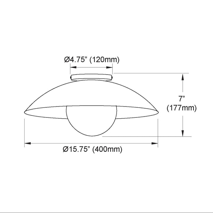 1 Light Flush Mount, Matte White W/ Opal Glass