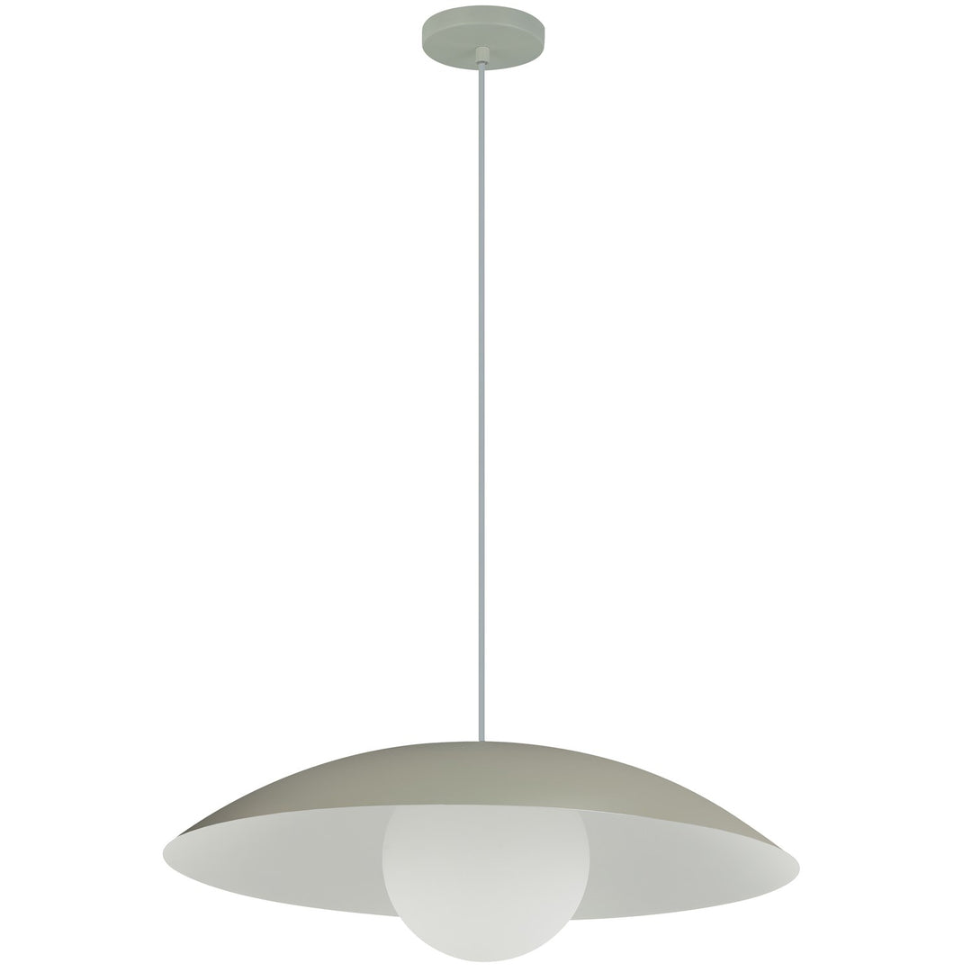 1 Light Pendant, Matte Linen W/ Opal Glass by Dainolite