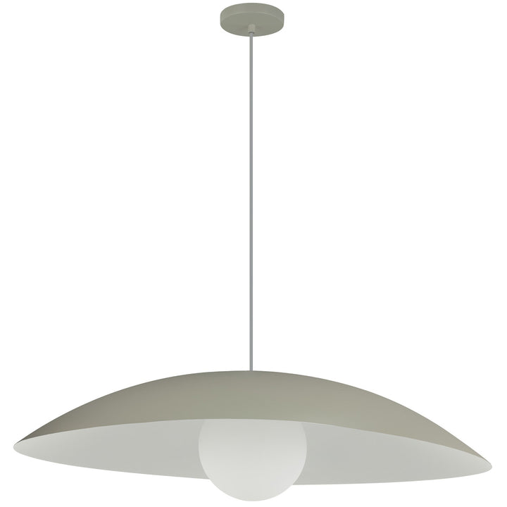 1 Light Pendant, Matte Linen W/ Opal Glass by Dainolite