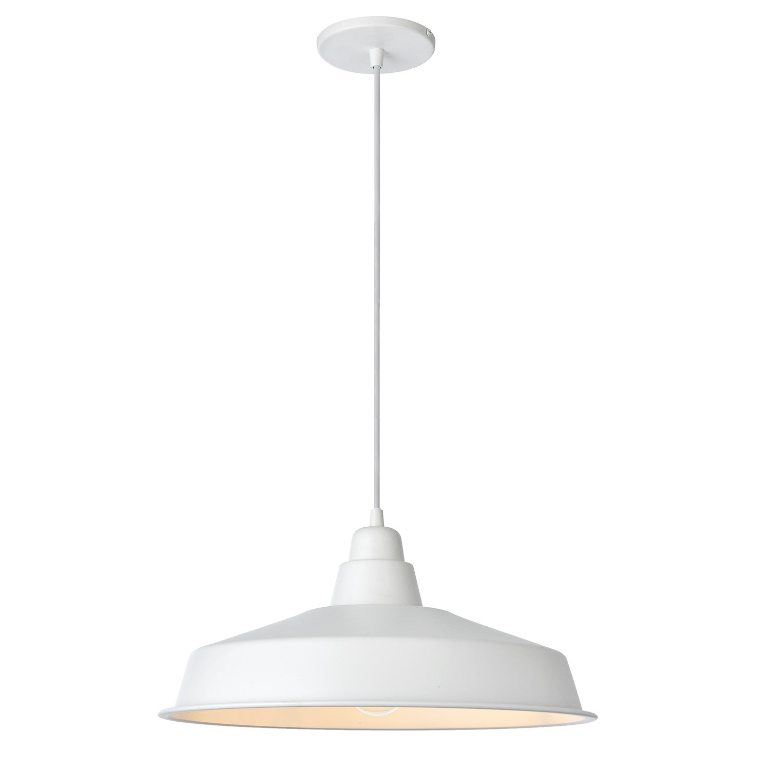 1 Light Matte White Pendant by Dainolite
