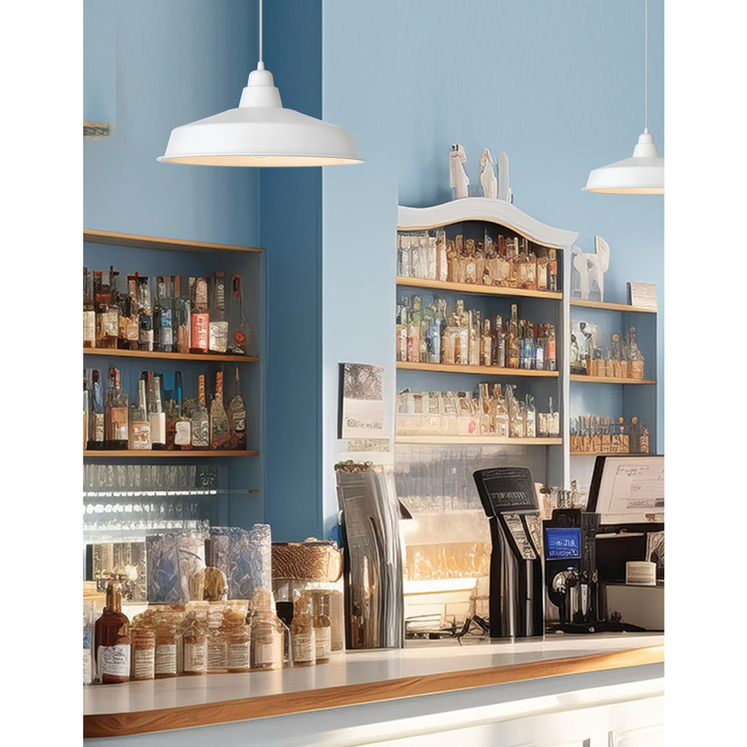 1 Light Matte White Pendant