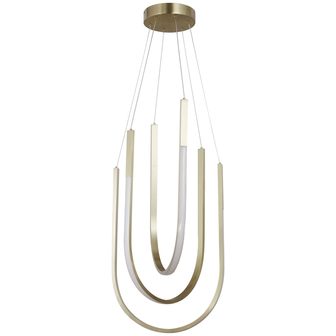 62W Pendant Aged Brass With White Silicone Diffuser by Dainolite