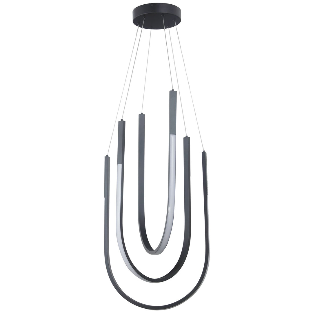 62W Pendant Matte Black With White Silicone Diffuser by Dainolite