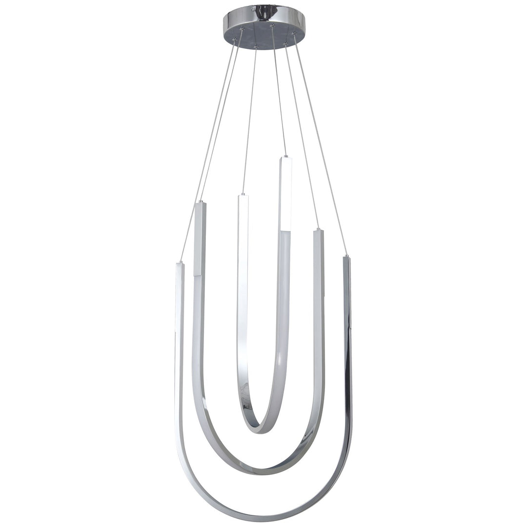 62W Pendant Polished Chrome With White Silicone Diffuser by Dainolite