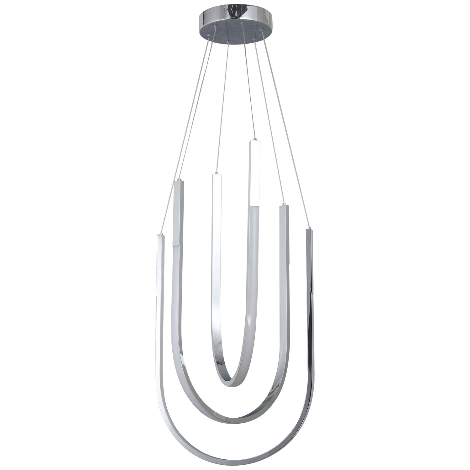 62W Pendant Polished Chrome With White Silicone Diffuser by Dainolite