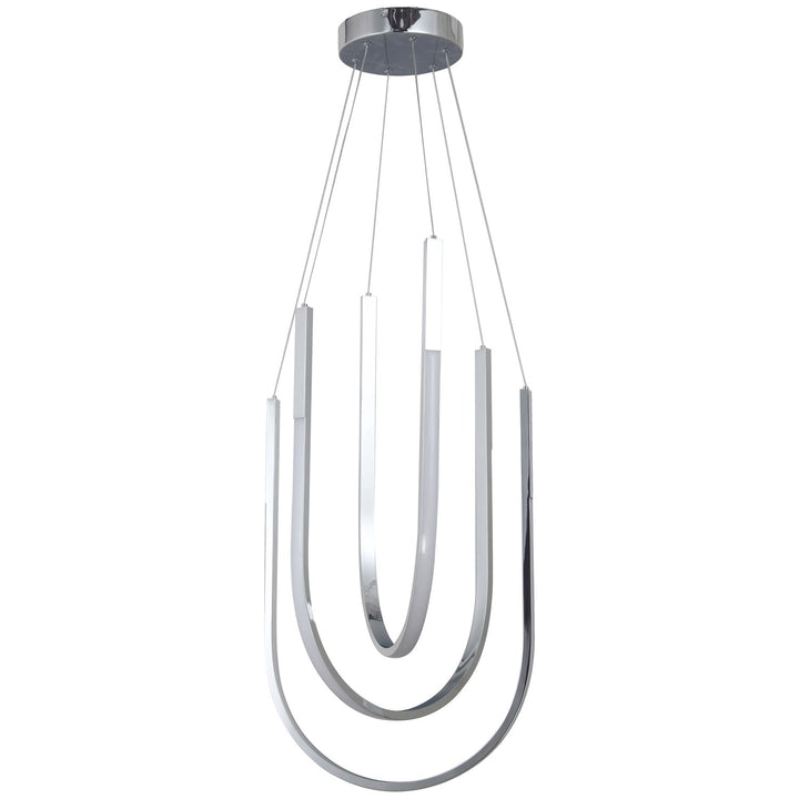 62W Pendant Polished Chrome With White Silicone Diffuser by Dainolite