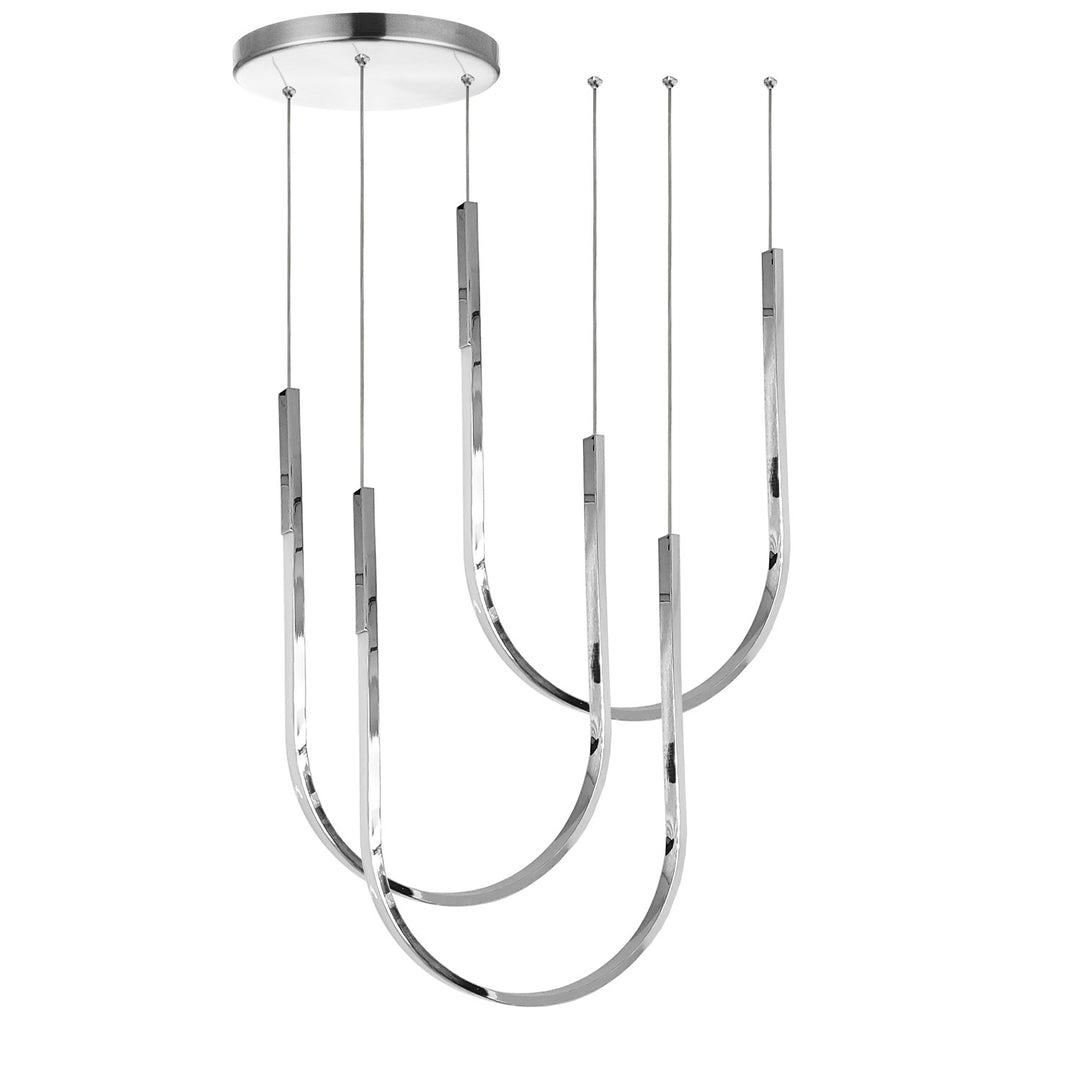62W Horizontal Pendant Polished Chrome With White Silicone Diffuser by Dainolite