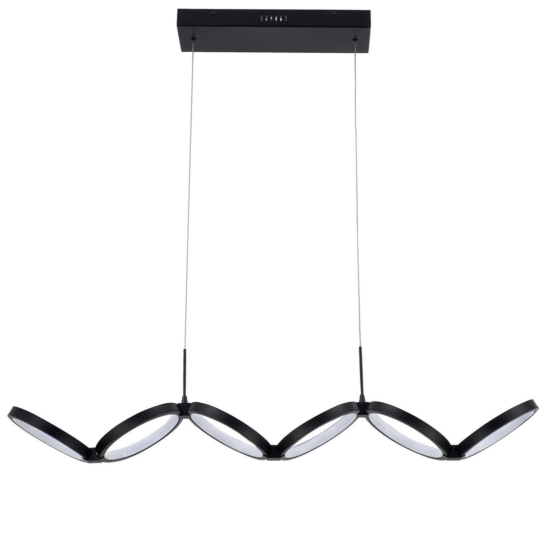 50W Horizontal Pendant, Matte Black W/ White Silicone Diffuser by Dainolite