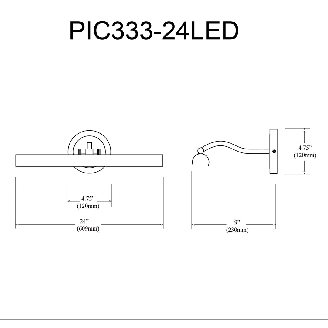 20W Satin Chrome Picture Light
