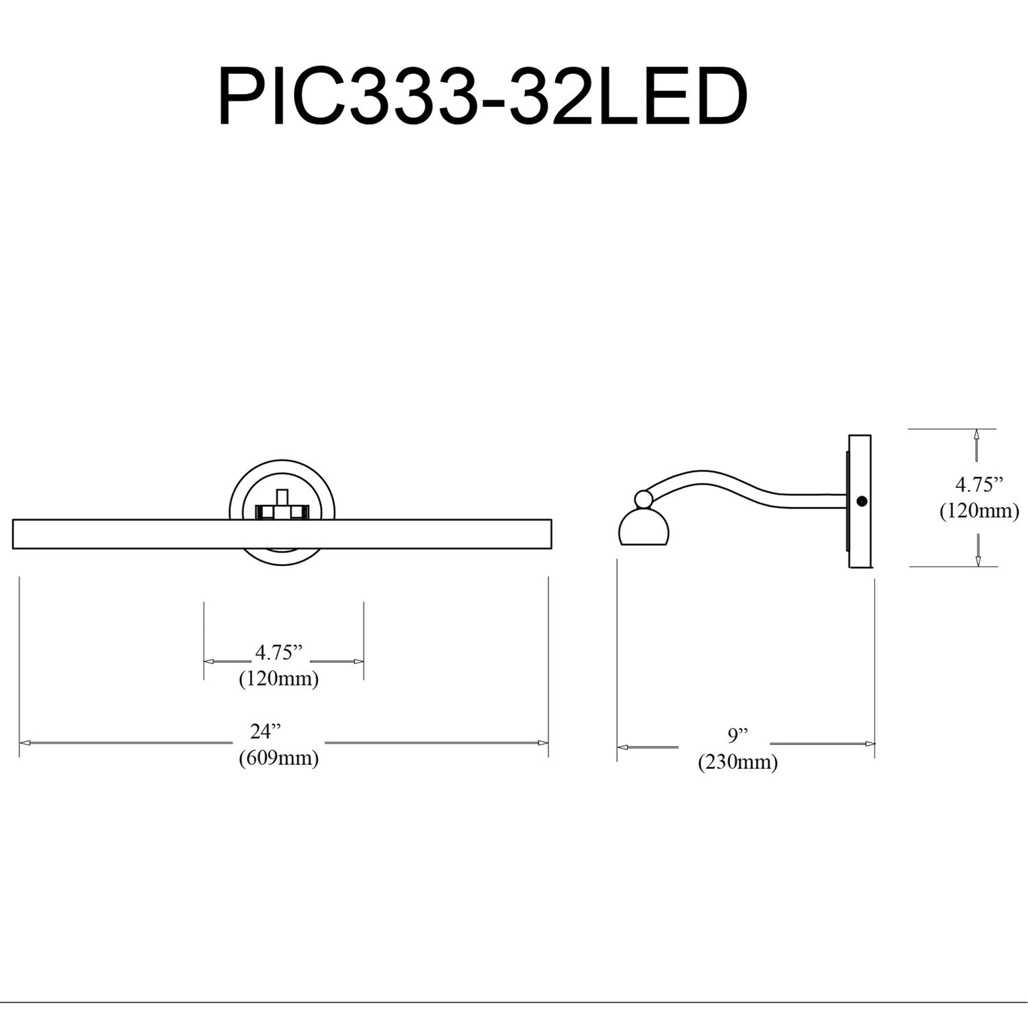 40W Aged Brass Picture Light