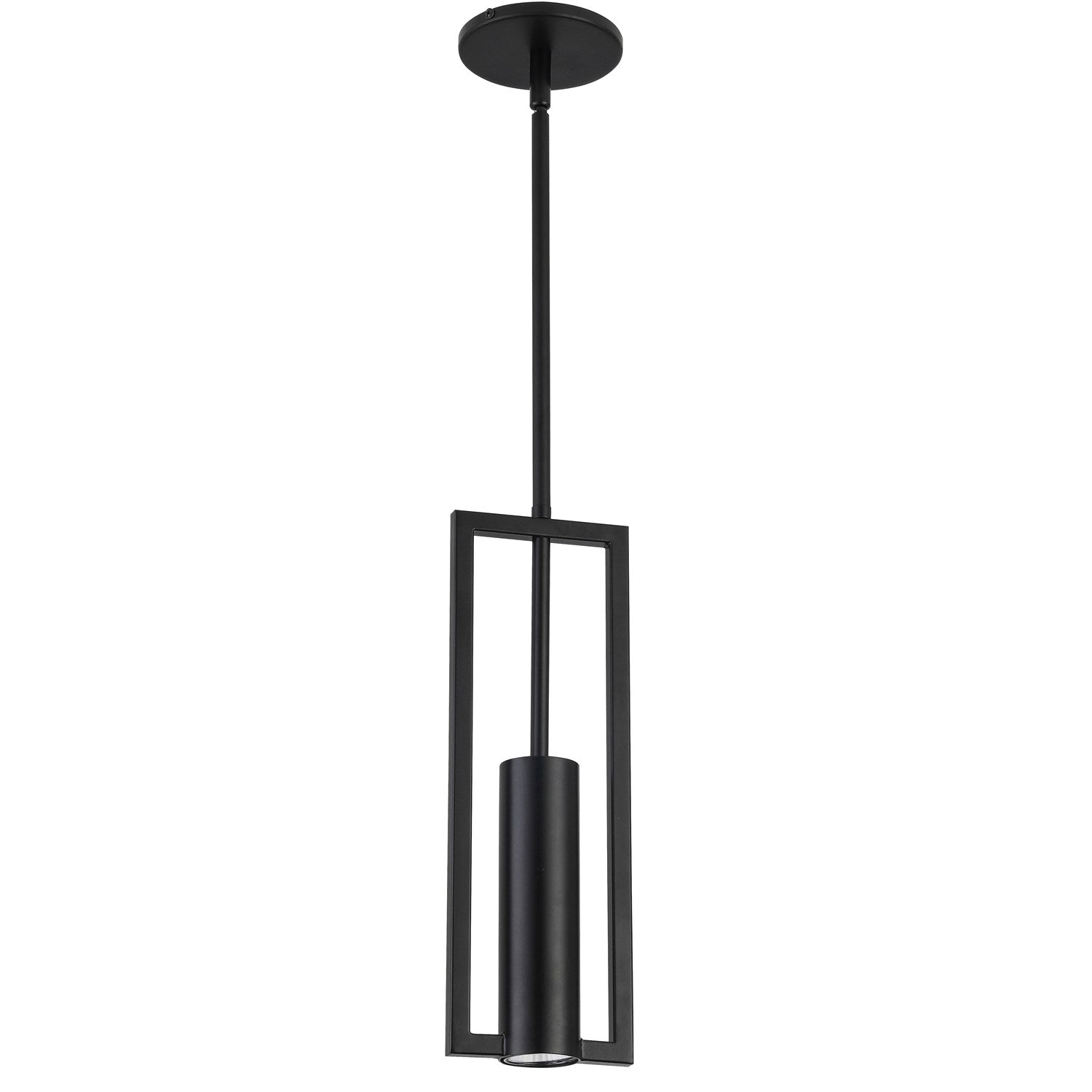 1 Light Halogen Pendant, Matte Black by Dainolite