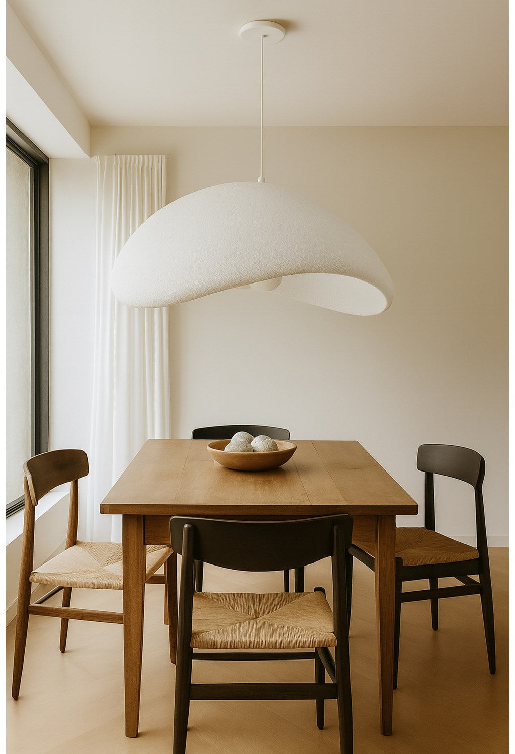 1 Light Pendant In Matte White