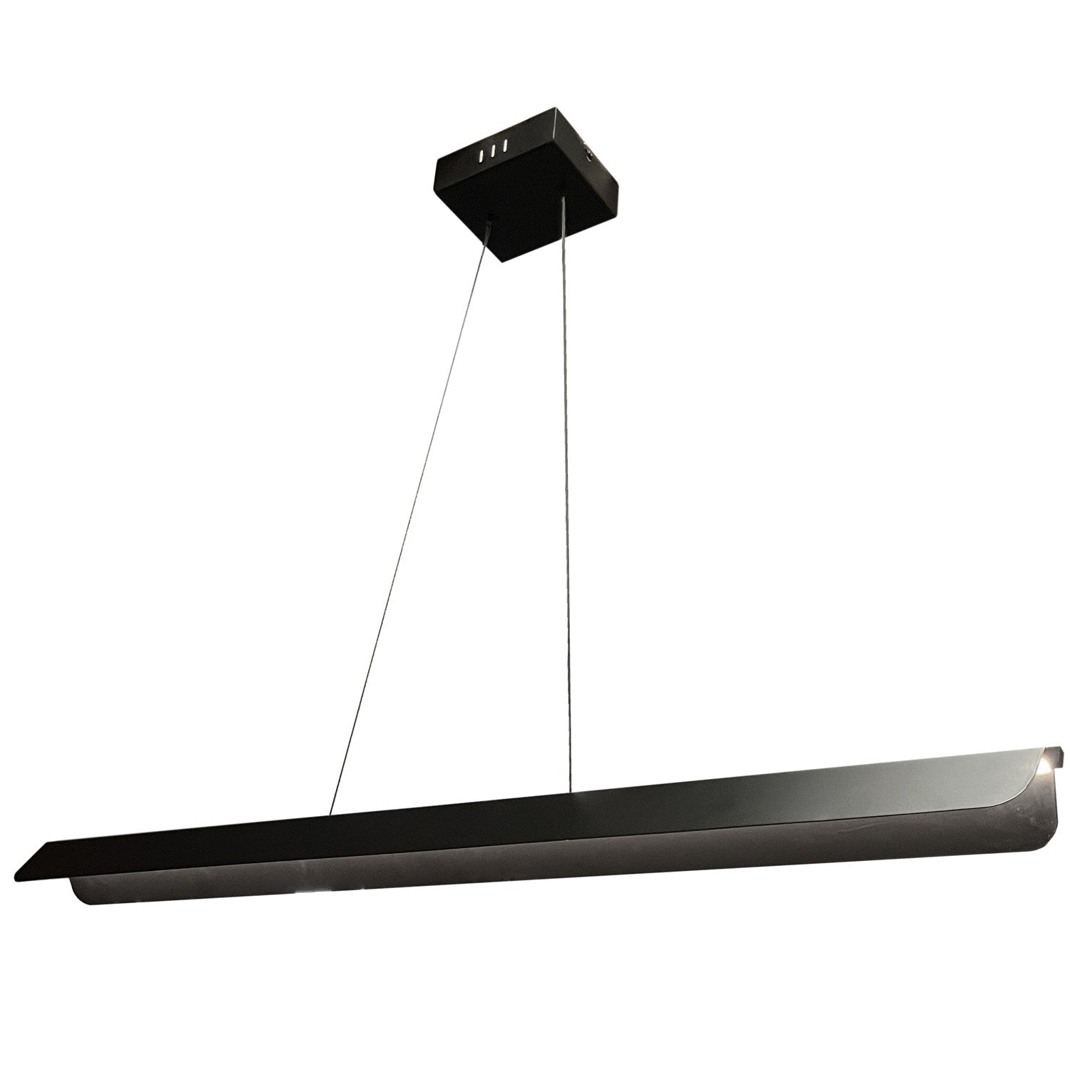 30W Pendant Matte Black With Metal Shade by Dainolite