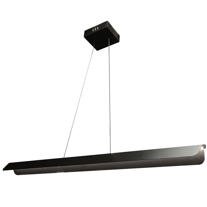30W Pendant Matte Black With Metal Shade by Dainolite