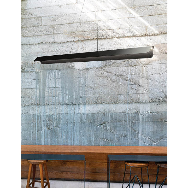 30W Pendant Matte Black With Metal Shade