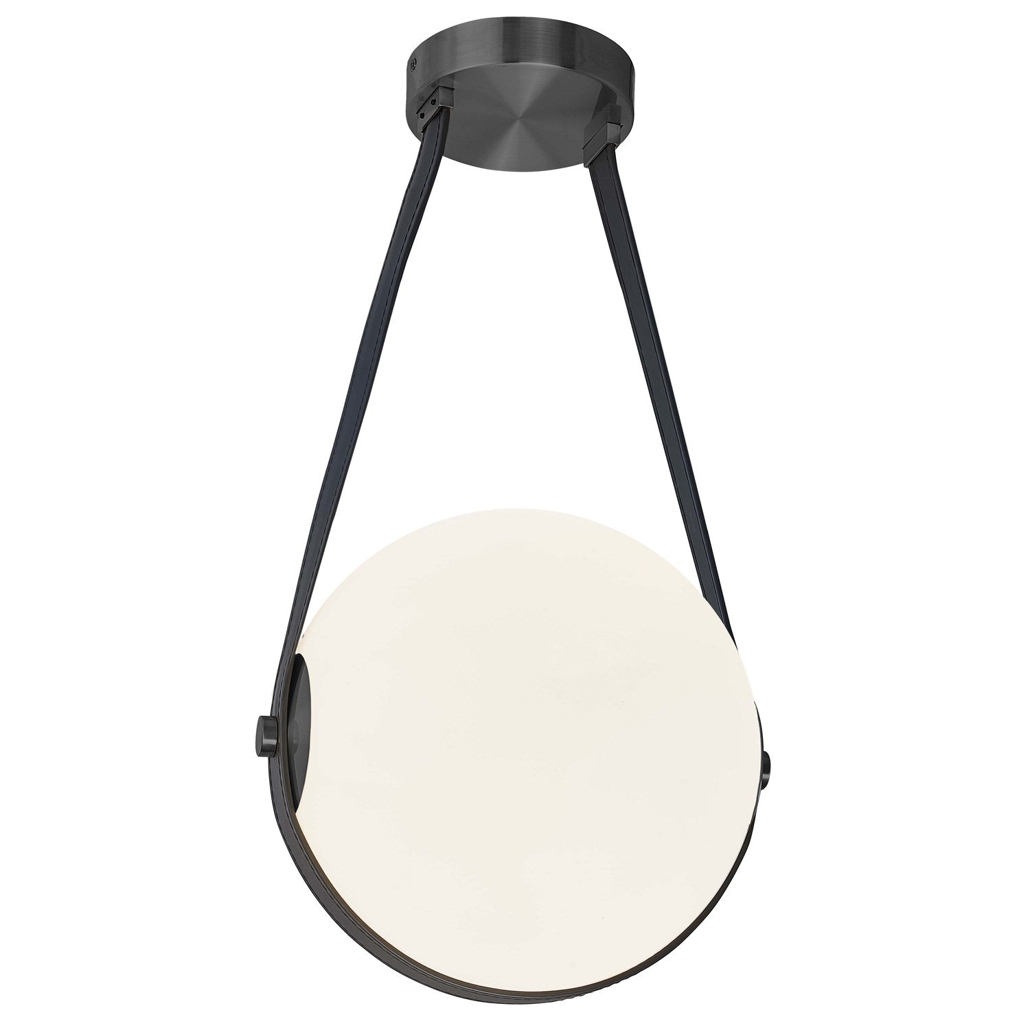 15W Pendant Matte Black With White Opal Glass by Dainolite