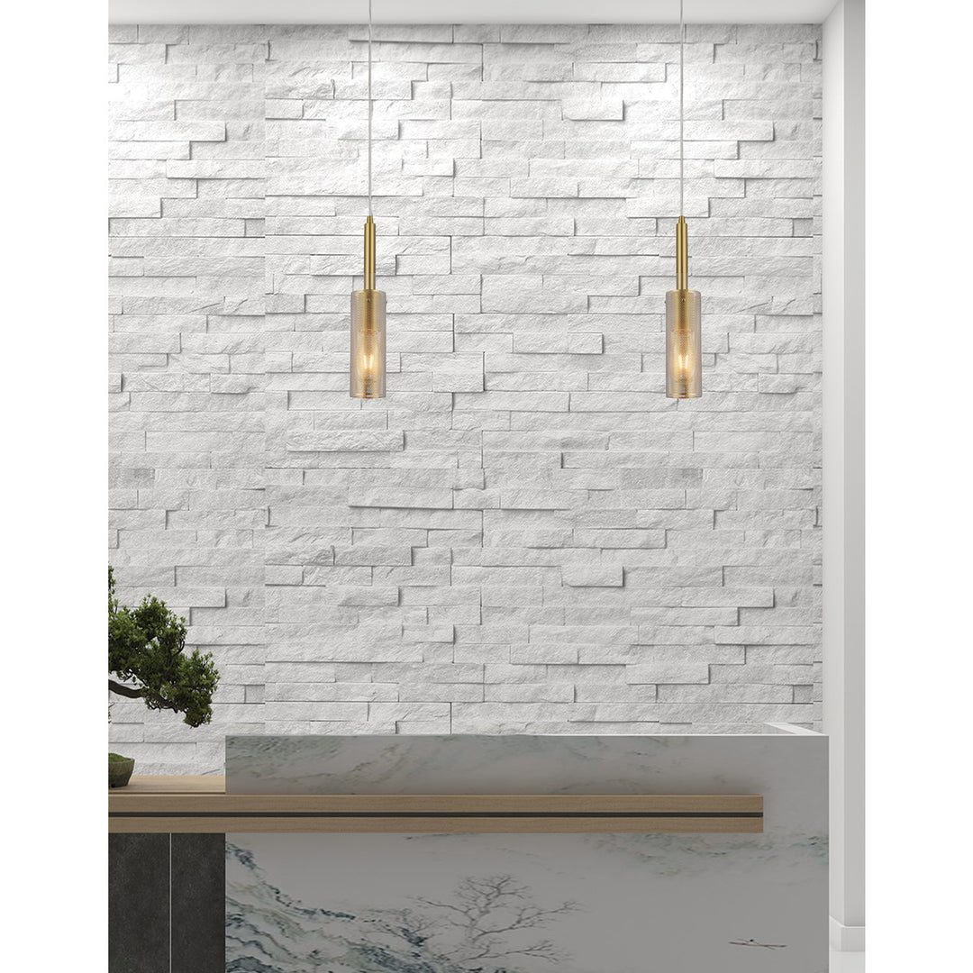 1 Light Pendant In Aged Brass