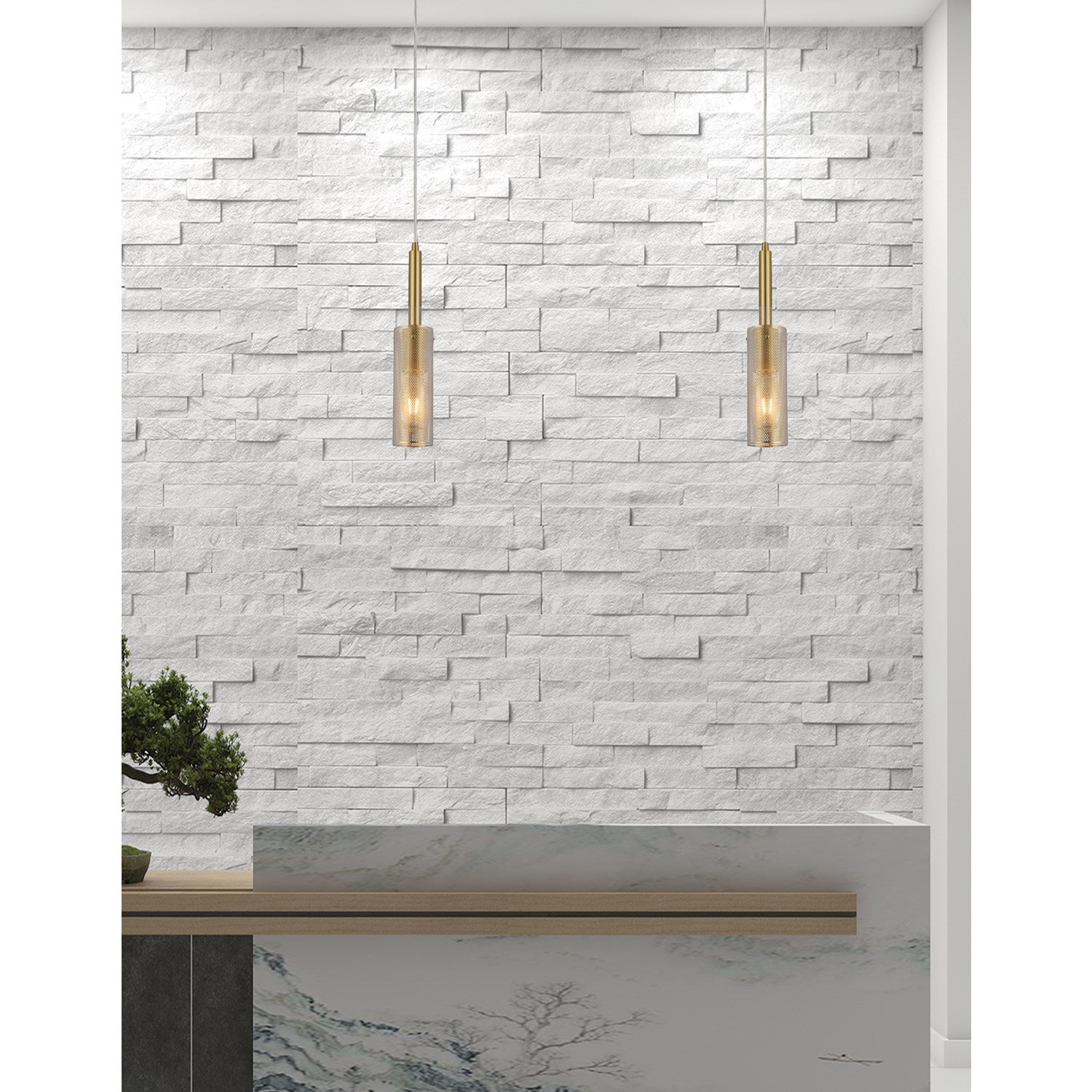 1 Light Pendant In Aged Brass