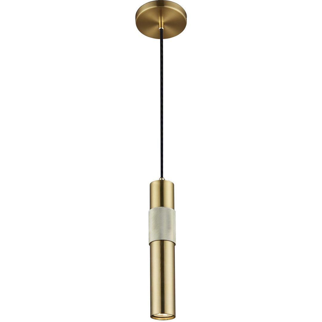 1 Light Halogen Pendant Aged Brass by Dainolite