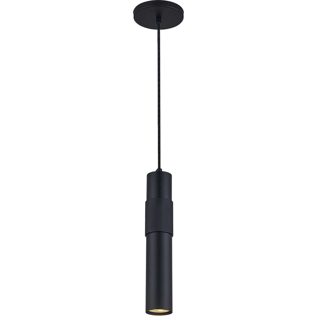 1 Light Halogen Pendant Matte Black by Dainolite