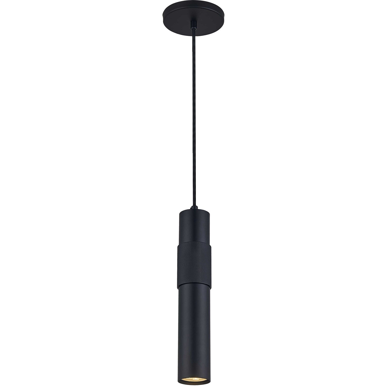 1 Light Halogen Pendant Matte Black by Dainolite