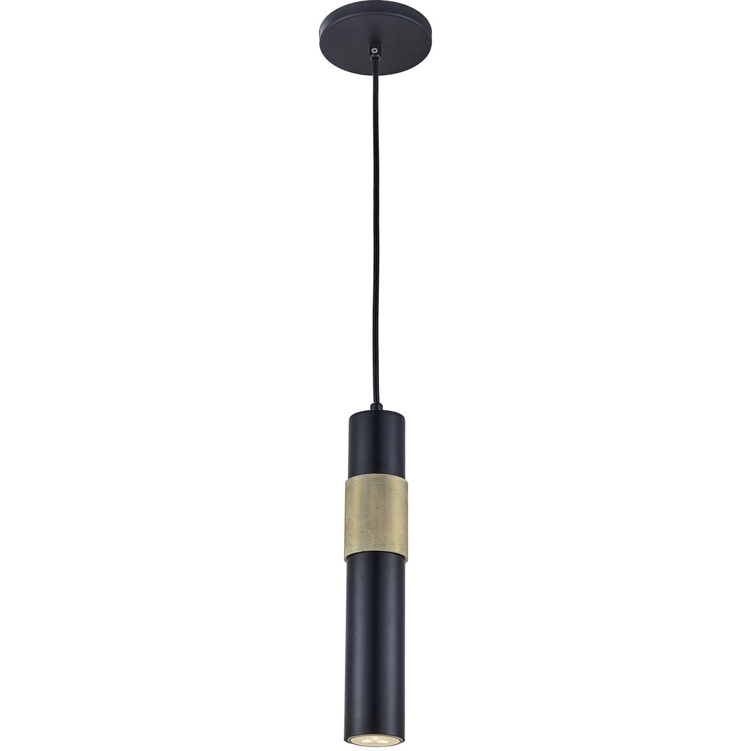 1 Light Halogen Pendant Matte Black