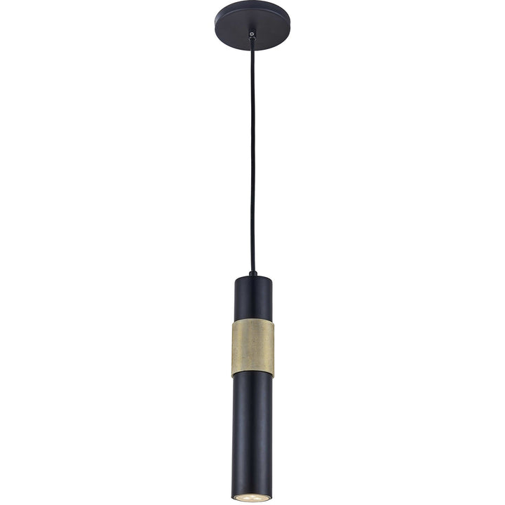 1 Light Halogen Pendant Matte Black