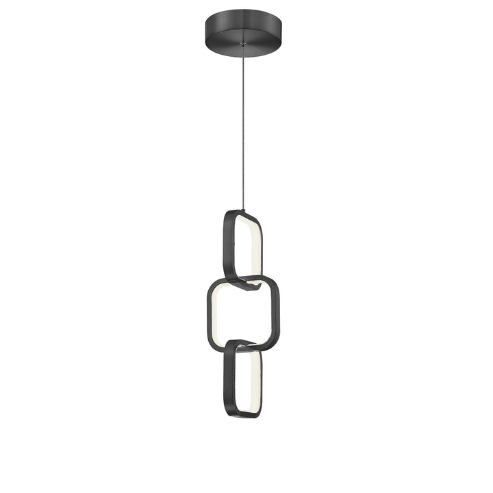 20W Pendant, Matte Black W/ White Silicone Diffuser by Dainolite