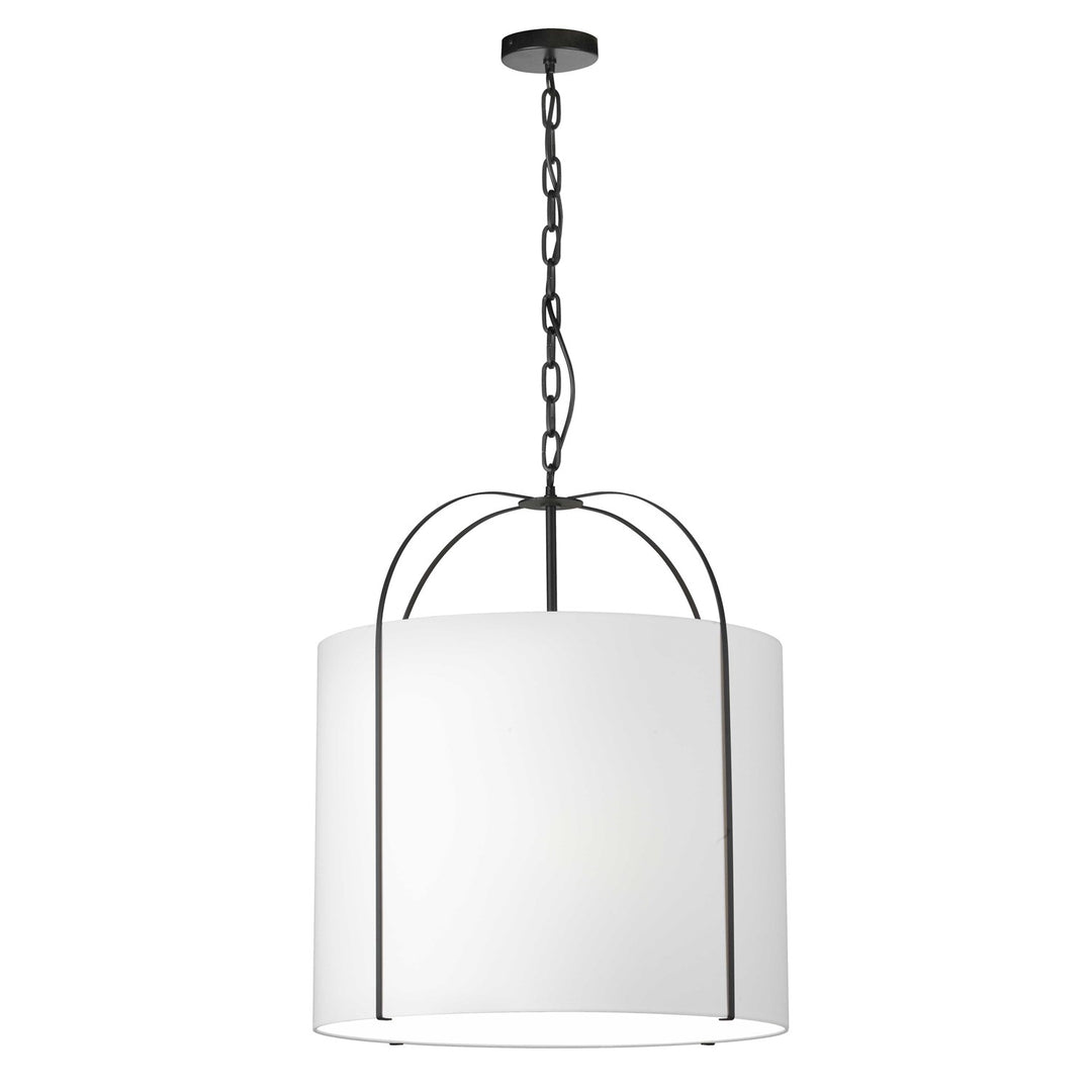 3 Light Incandescent Pendant Black With Black Shade by Dainolite