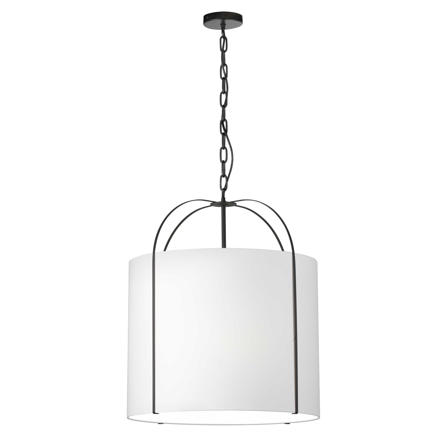 3 Light Incandescent Pendant Black With Black Shade by Dainolite