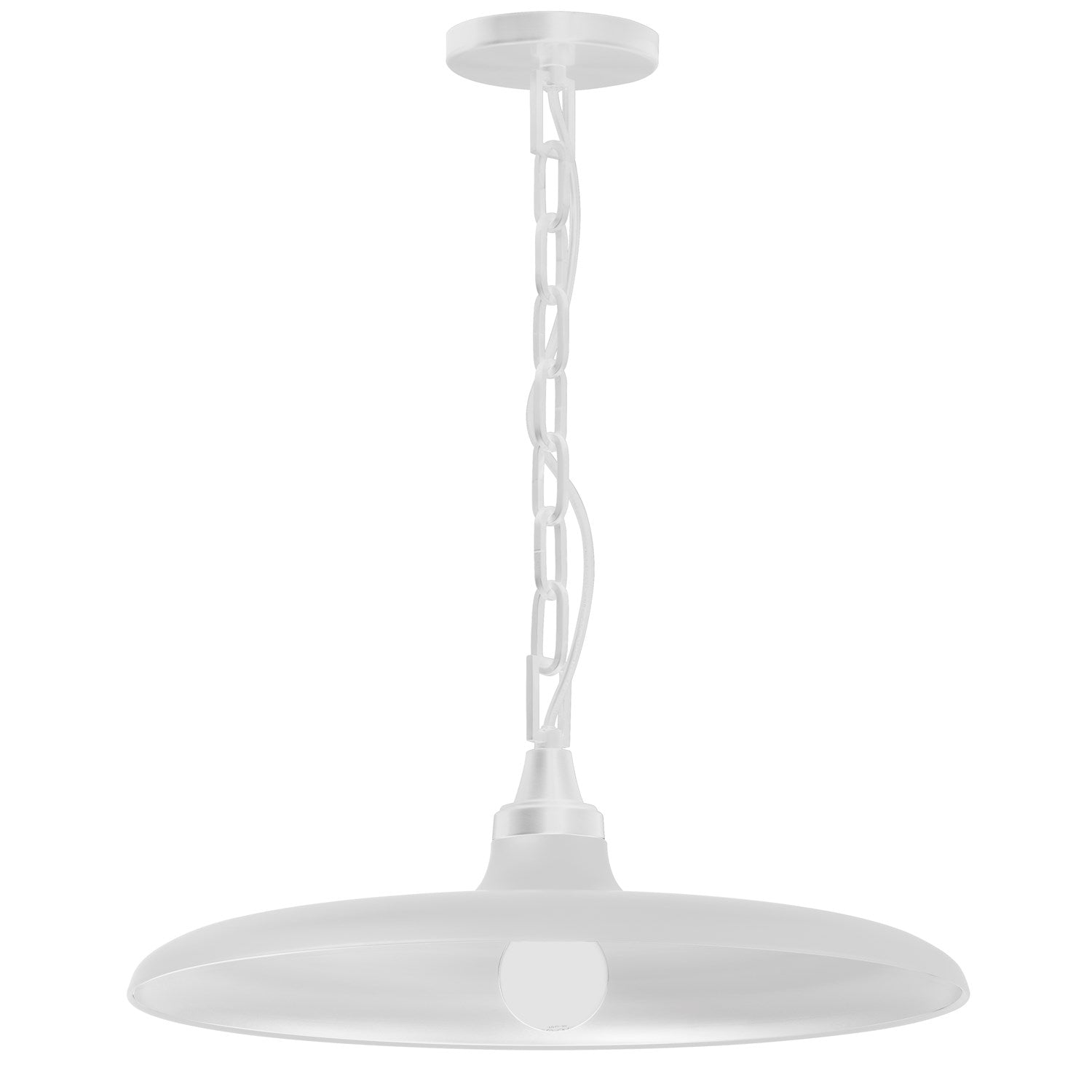 1 Light Incandescent Pendant Matte White by Dainolite