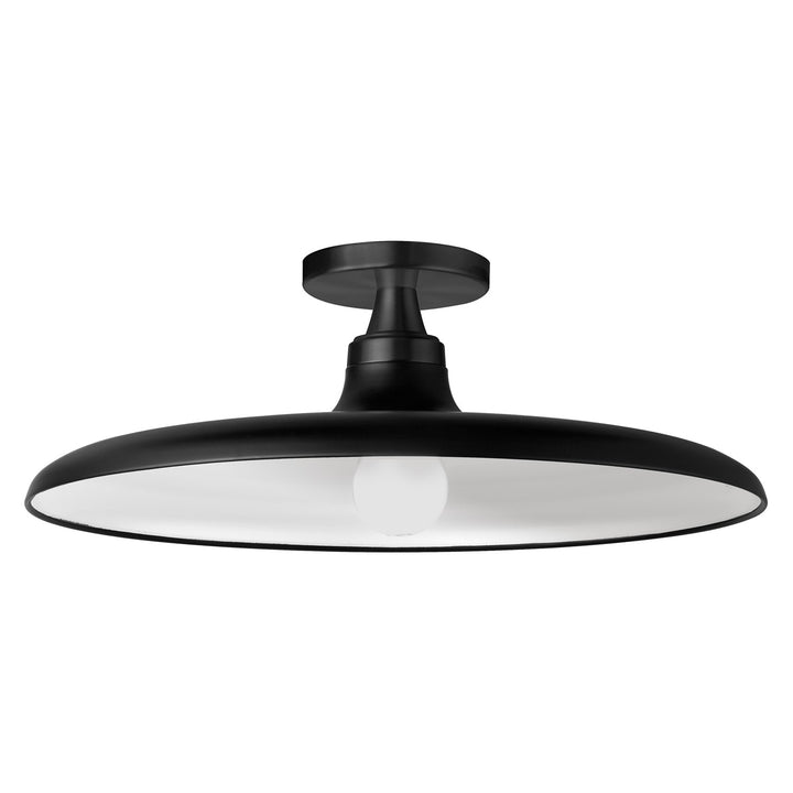 1 Light Semi-Flush Mount In Matte Black by Dainolite