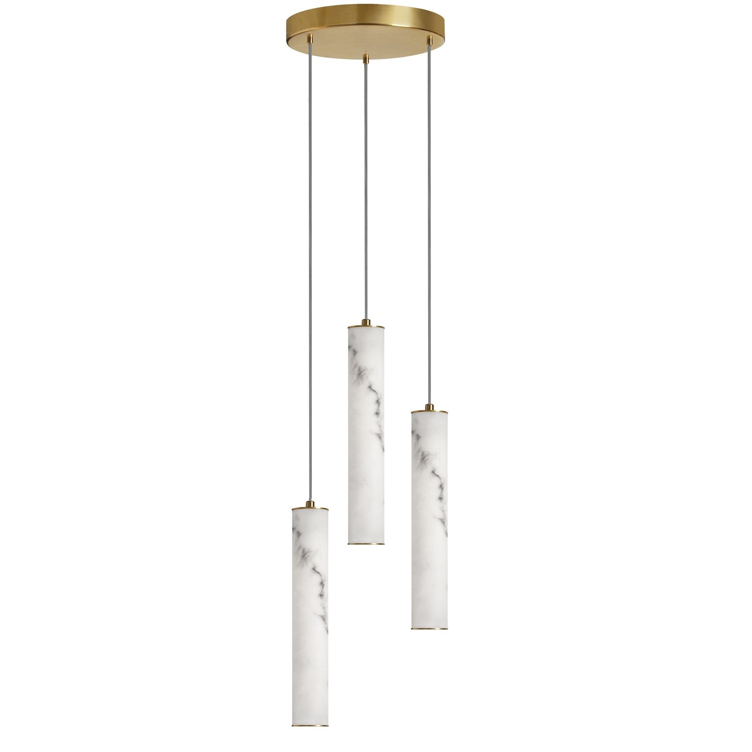 30W Pendant In Aged Brass by Dainolite