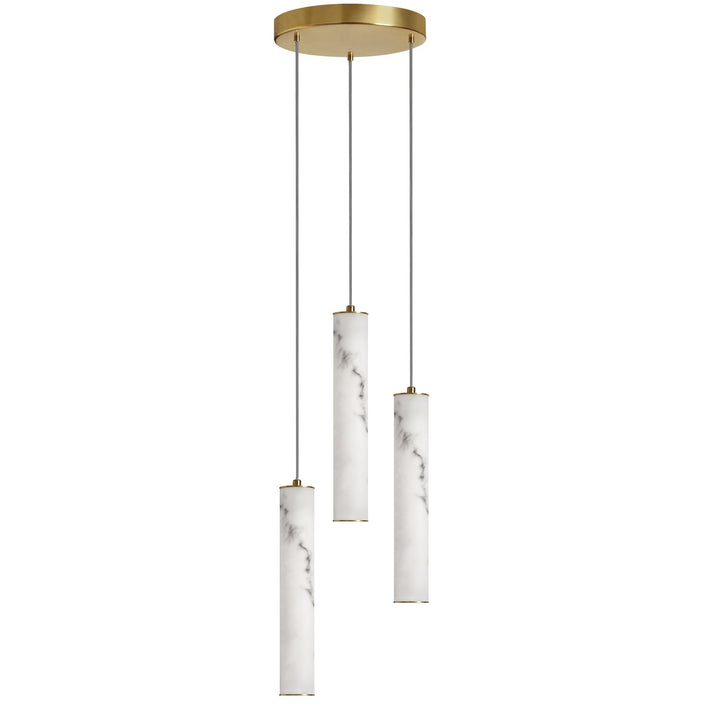 30W Pendant In Aged Brass by Dainolite