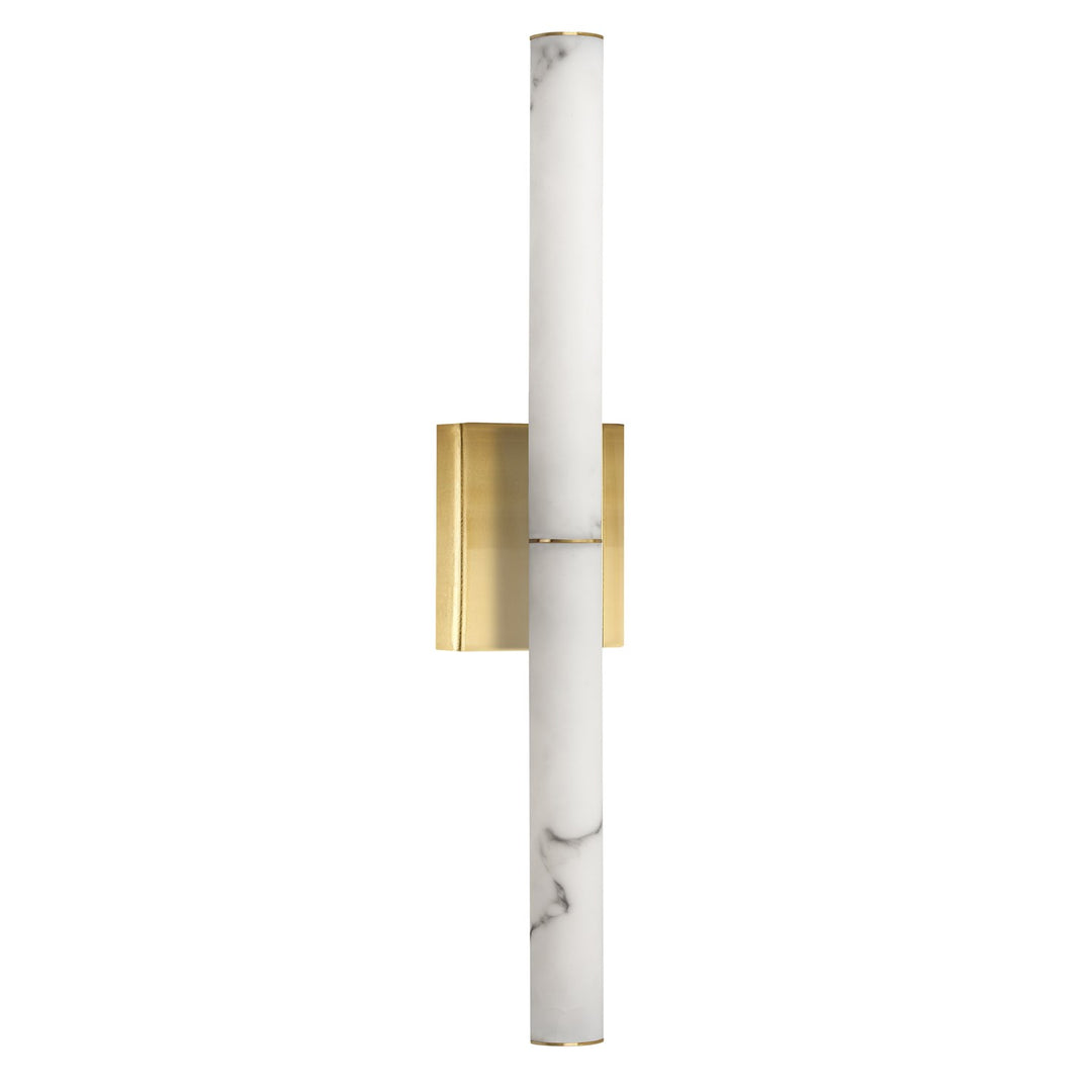 20W Aged Brass Wall Sconce W/ Alabaster Diffuser by Dainolite