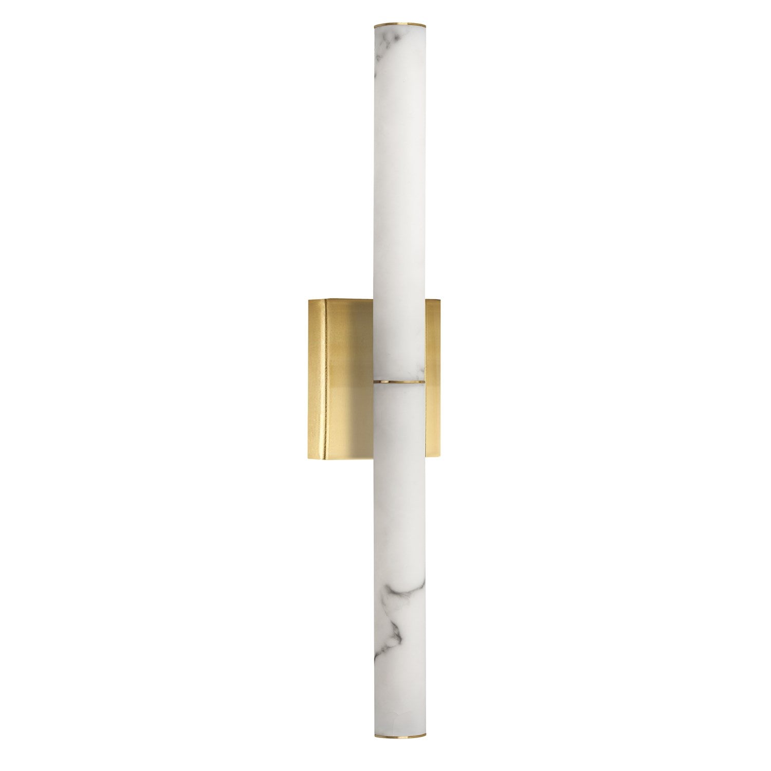 20W Aged Brass Wall Sconce W/ Alabaster Diffuser by Dainolite