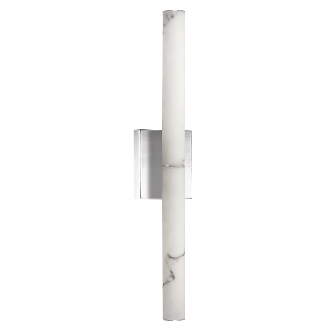 20W Polished Chrome Wall Sconce W/ Alabaster Diffuser by Dainolite