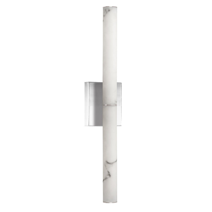 20W Polished Chrome Wall Sconce W/ Alabaster Diffuser by Dainolite