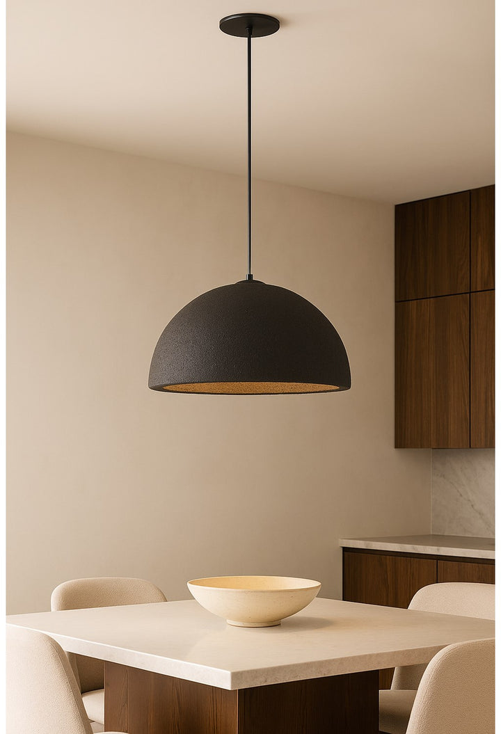 1 Light Pendant, Matte Black