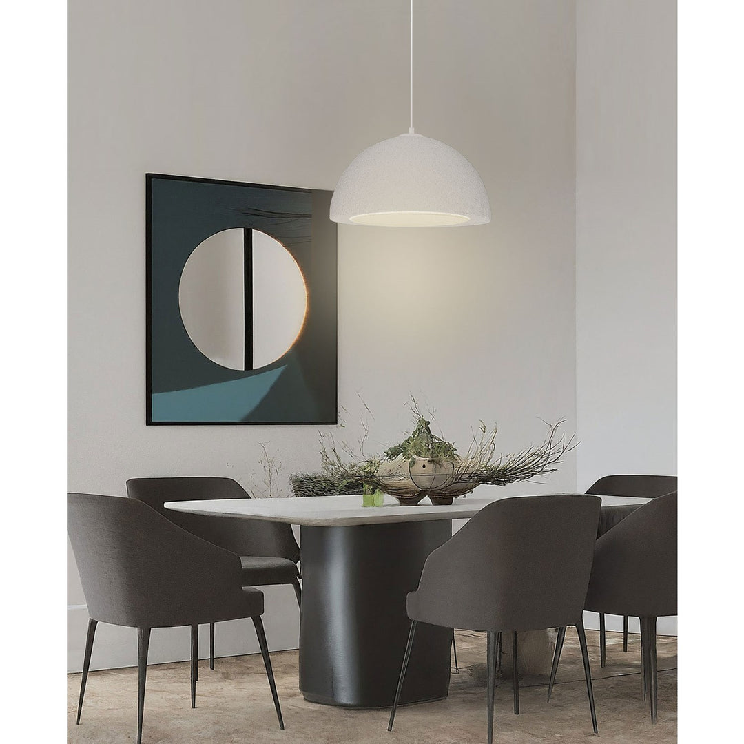 1 Light Pendant, Matte White