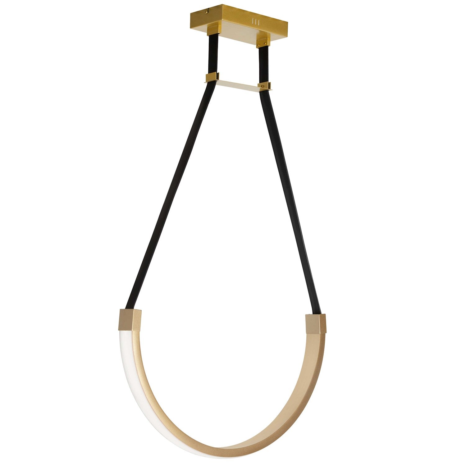 30W Pendant Aged Brass With White Silicone Diffuser by Dainolite