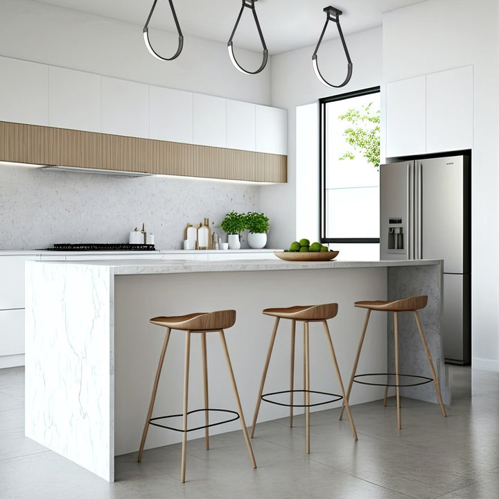 30W Pendant Matte Black With White Silicone Diffuser