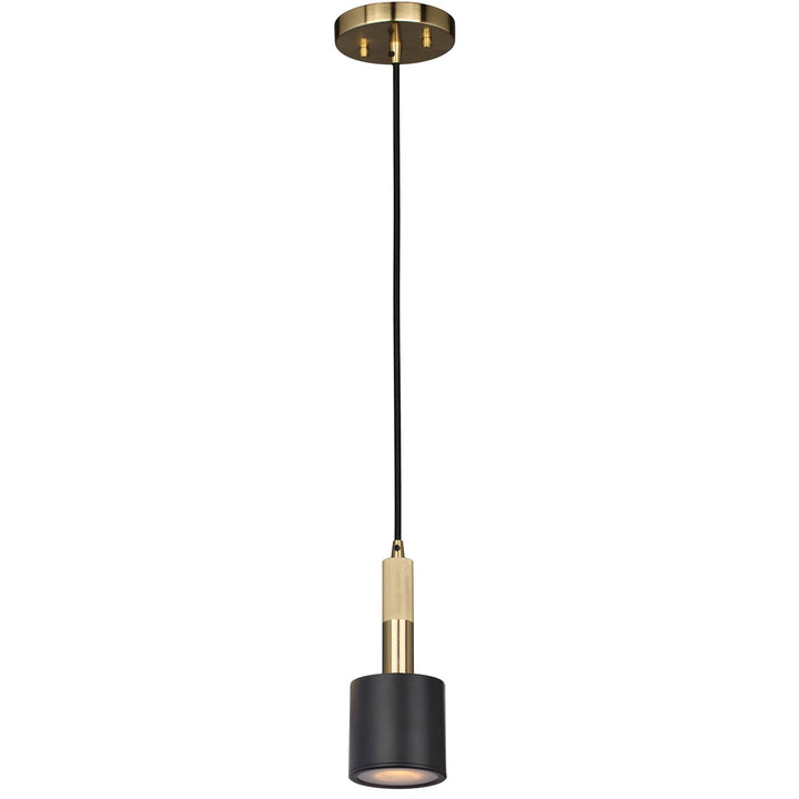 1 Light Pendant Matte Black With Frosted Diffuser