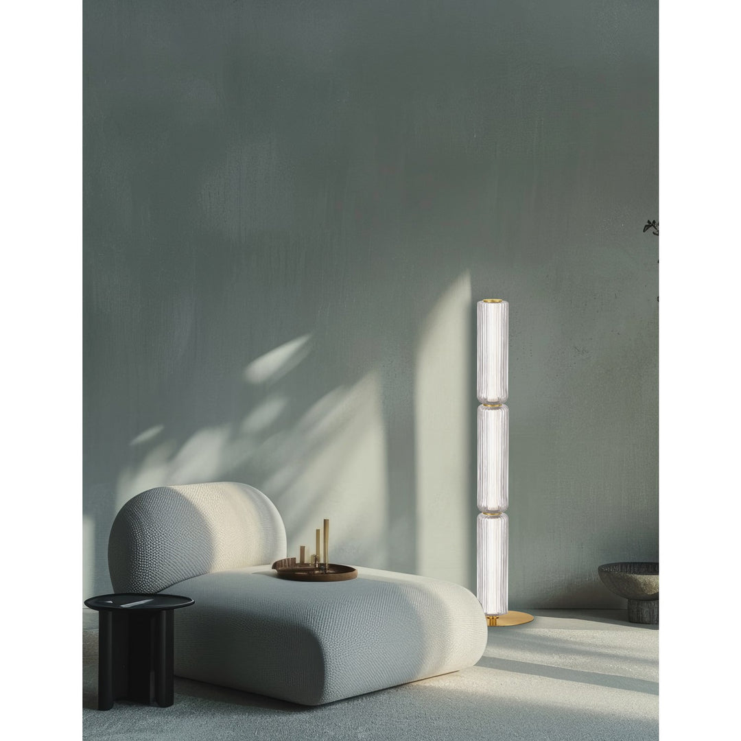 30W Floor Lamp In Aged Brass