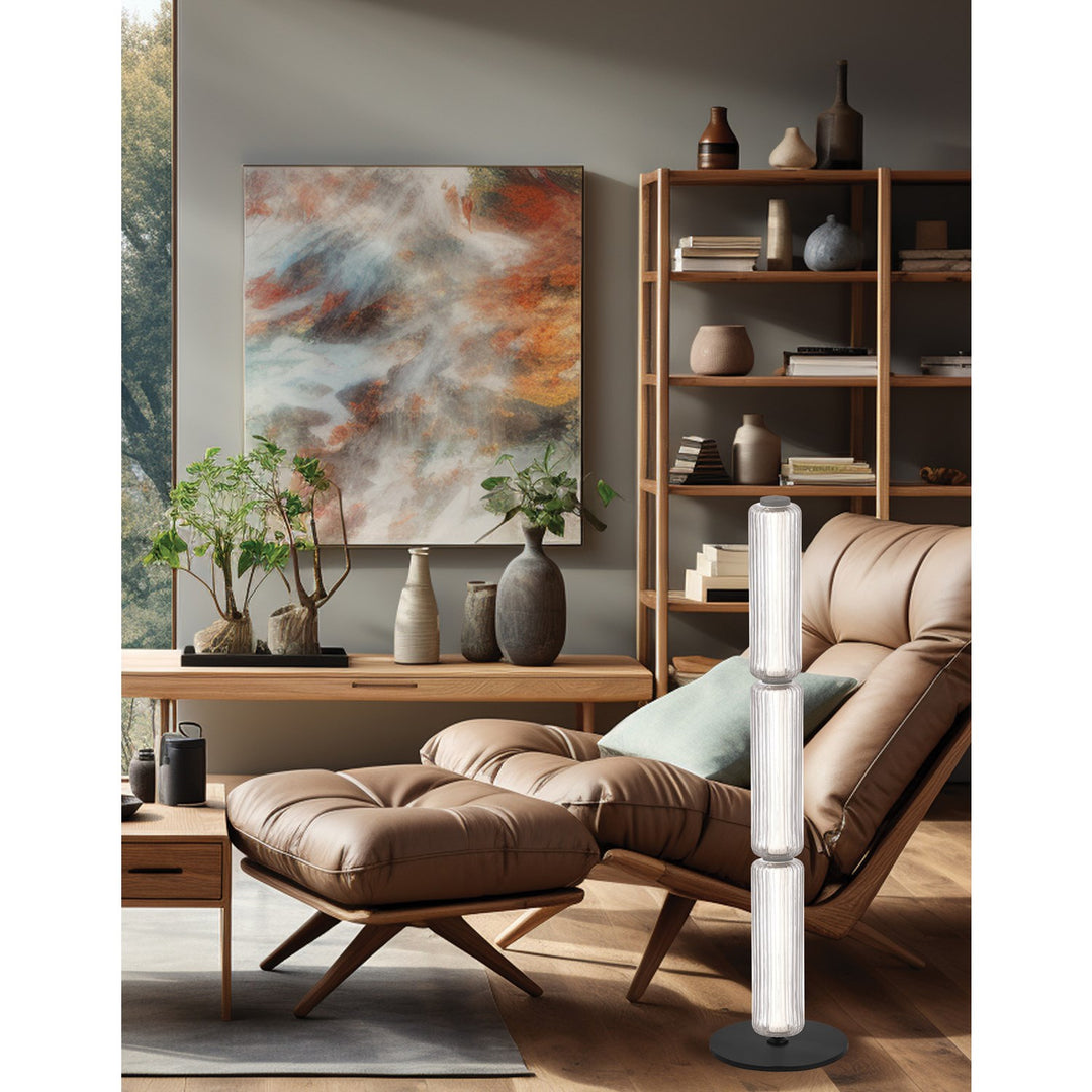 30W Floor Lamp In Matte Black