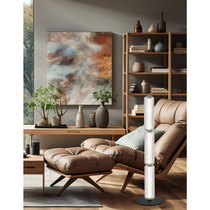 30W Floor Lamp In Matte Black