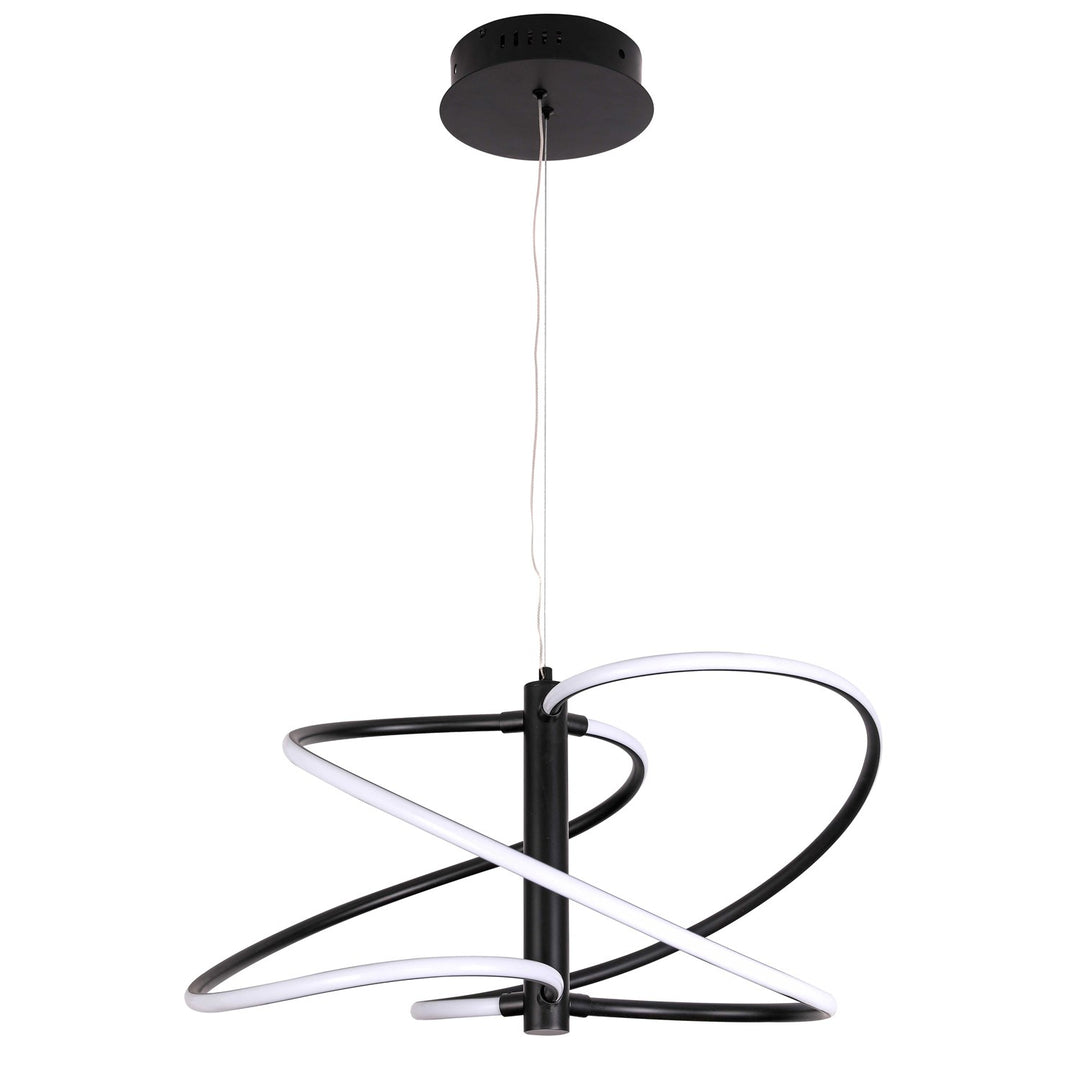 36W Pendant Matte Black With White Silicone Diffuser by Dainolite