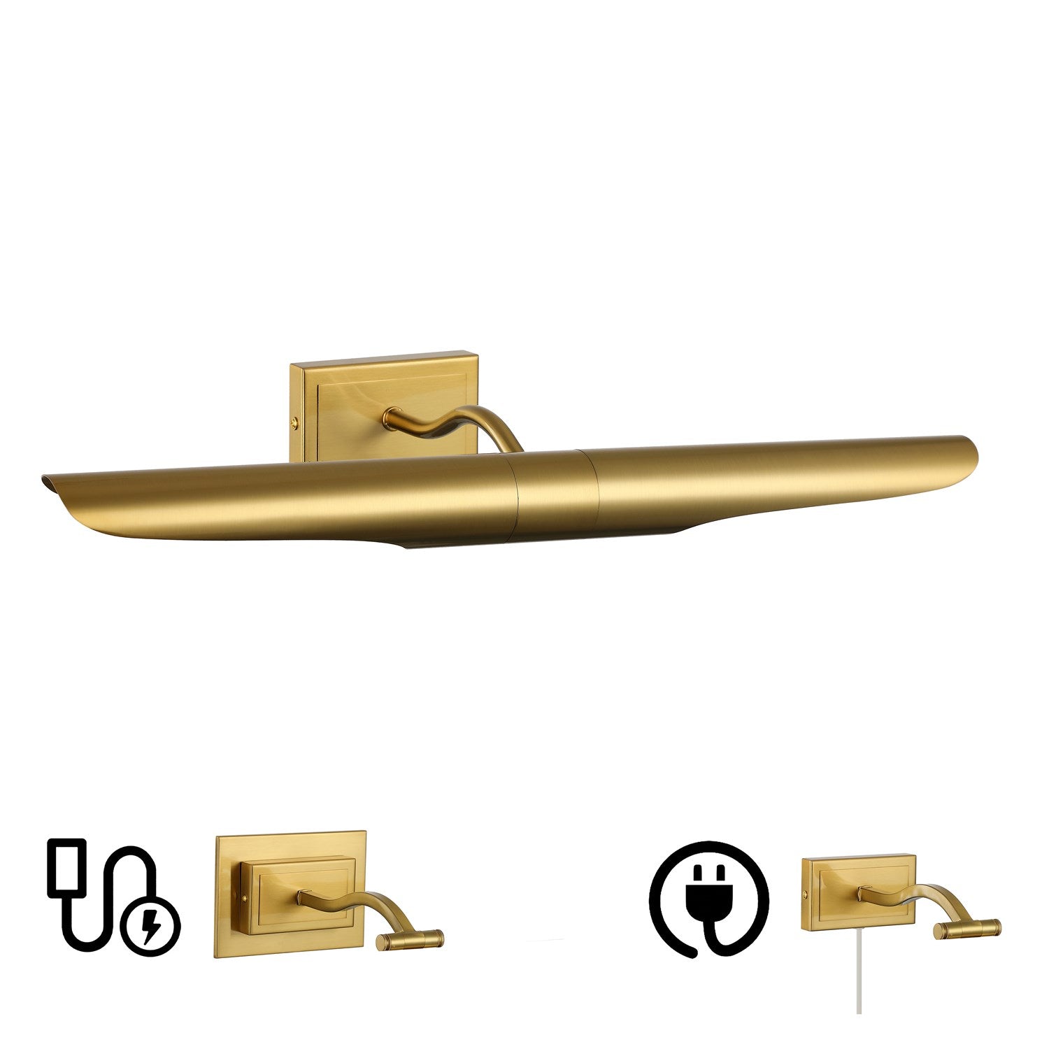2 Light Aged Brass Picture Light by Dainolite