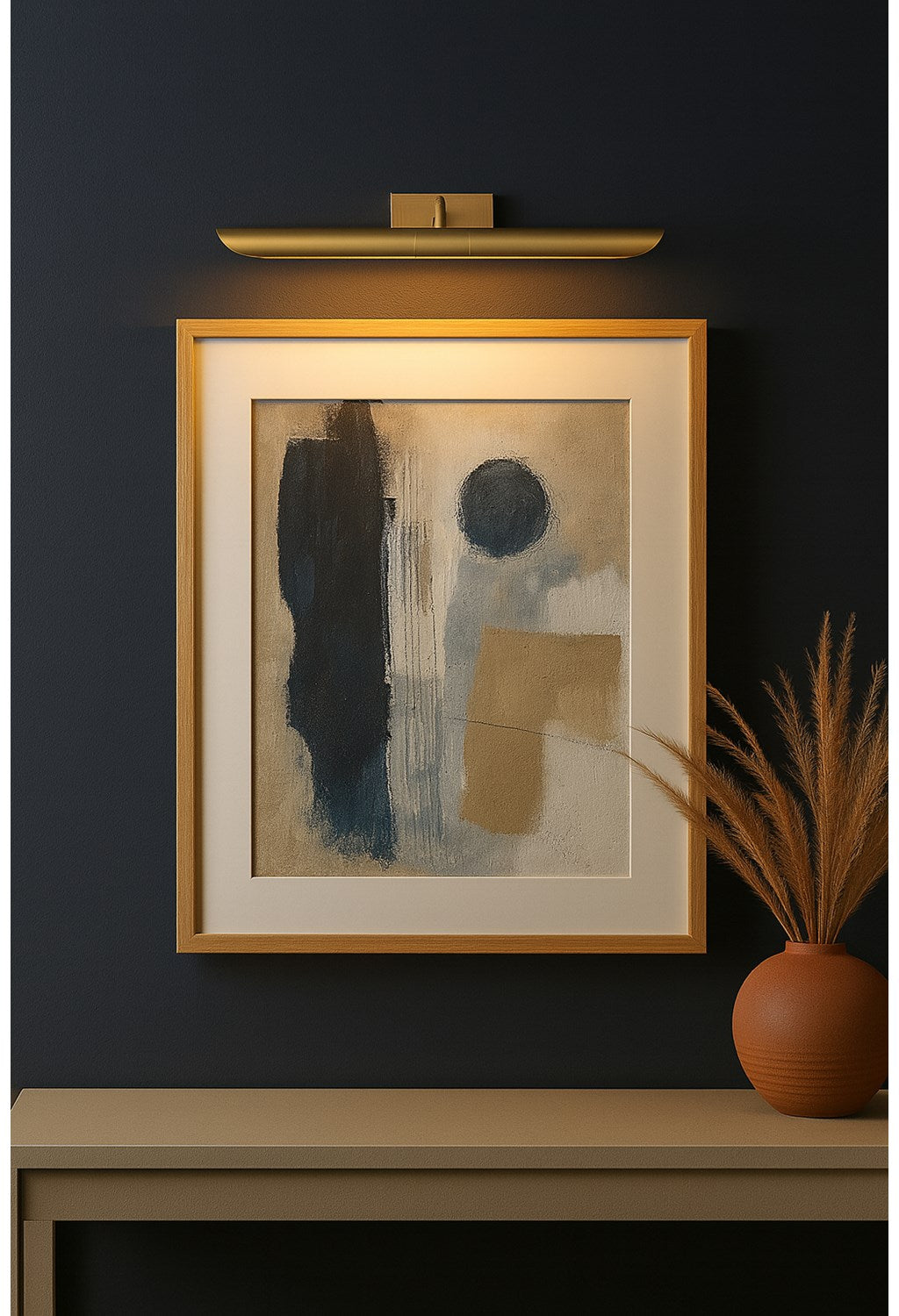 2 Light Aged Brass Picture Light