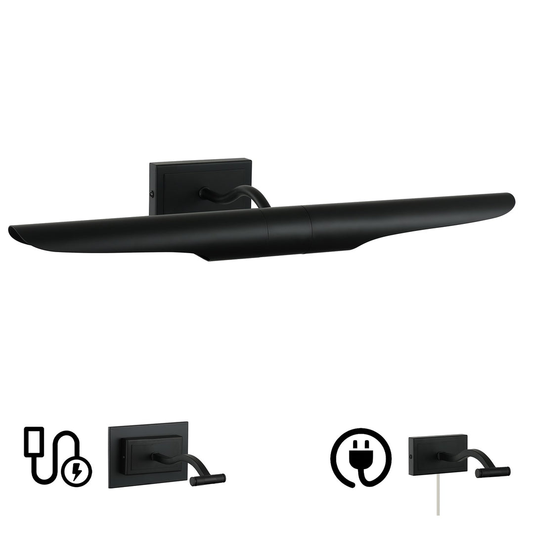 2 Light Matte Black Picture Light by Dainolite